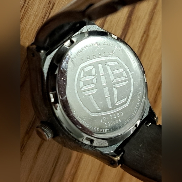Vintage Fossil JR7859 Silver & Forest Green Analog/Digital Casual Watch Jewelry main image 4